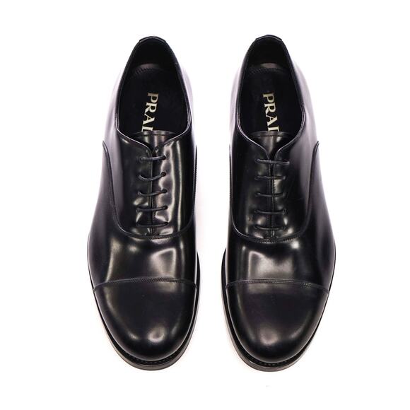 $1,270 PRADA - Black Leather Oxfords - US 10 (9UK) main image 5
